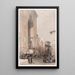 Large entrance painting of Sultan Hassan Mosque - David Roberts — framed artwork on a wall