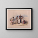 Group of Nubians at Wadi Kardasey - David Roberts — framed artwork on a wall