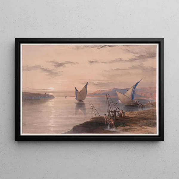 Hager Selsilis, Gebel el-Silsila - David Roberts — framed artwork on a wall