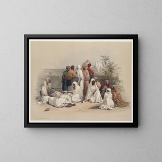 Dans le marché aux esclaves au Caire - David Roberts — framed artwork on a wall