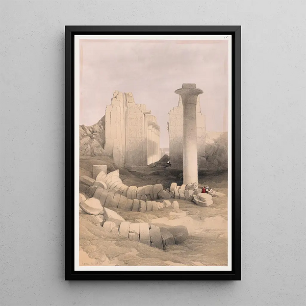 Karnak Painting November 29, 1838 - David Roberts — framed artwork on a wall