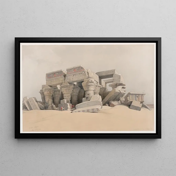 Kom Ombo 21 November 1838 - David Roberts — framed artwork on a wall