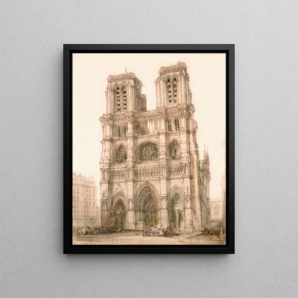 Entre Dame Paris - David Roberts — framed artwork on a wall