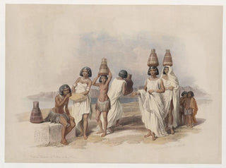 Women of Nubia at Kortie on the Nile - David Roberts — artwork view