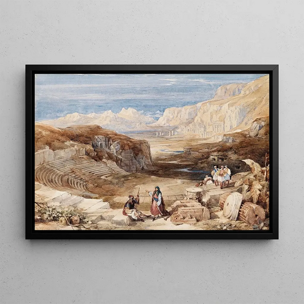 Petra, Jordan - David Roberts — framed artwork on a wall