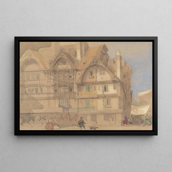 Saint-Lô Painting - David Roberts — framed artwork on a wall