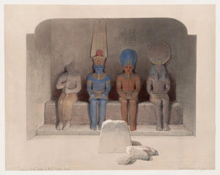 the Sanctuary of the Abu Simbel Temple in Nubia - David Roberts — artwork view