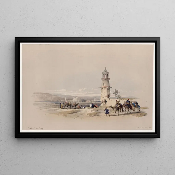 Siout Asyut Upper Egypt - David Roberts — framed artwork on a wall