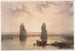 Statues de Memnon à Thèbes pendant l'inondation - David Roberts — artwork view