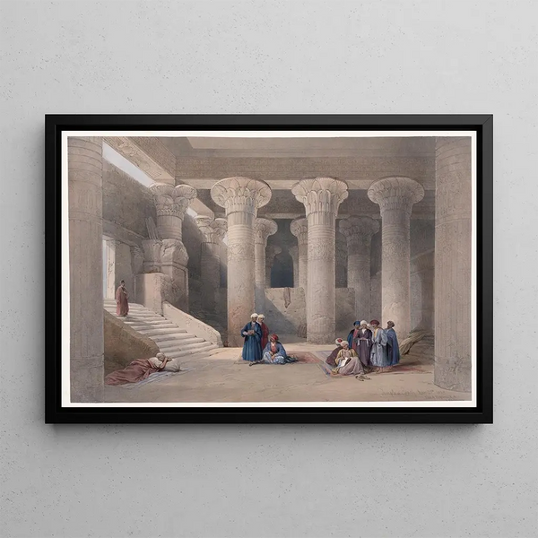 Temple à Esneh, 25 novembre 1838 - David Roberts — framed artwork on a wall