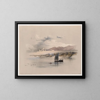 Temple of Amada in Nubia - David Roberts — framed artwork on a wall