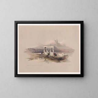 Temple of Isis on the roof of the Great Temple of Dendara - David Roberts — framed artwork on a wall