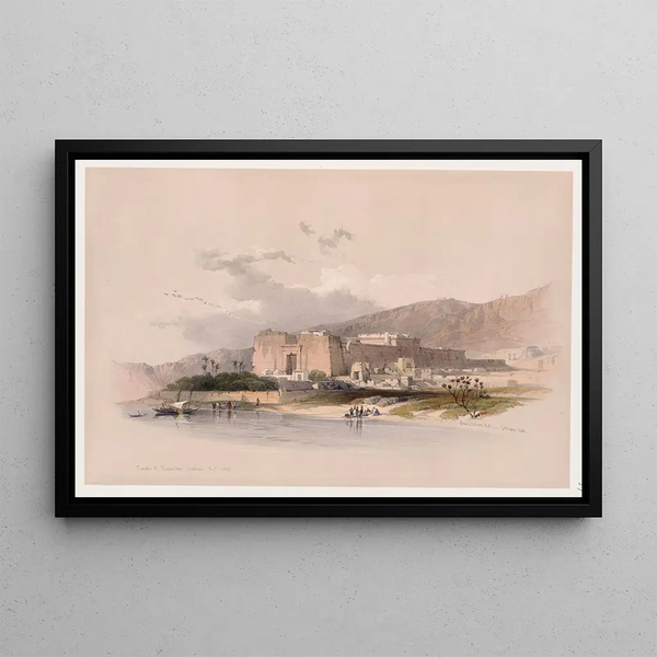 Temple of Kalabshee (Kalabsha, Kalbishah), Nubia, Nov. 1838 - David Roberts — framed artwork on a wall