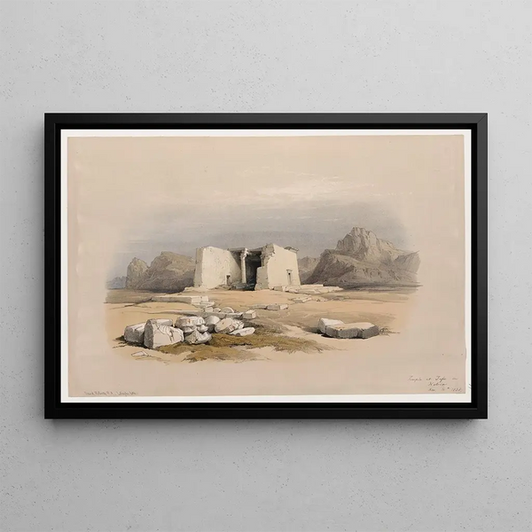 Temple of Tafa in Nubia November 16, 1838 - David Roberts — framed artwork on a wall