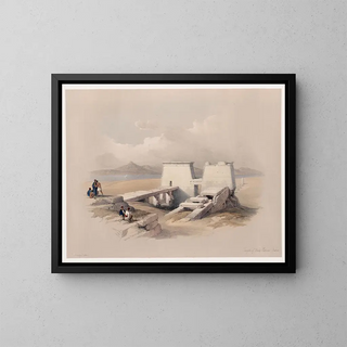 Temple of Wadi Saboua - David Roberts — framed artwork on a wall
