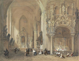 L'église de Dixmude, Flandre-Occidentale - David Roberts — artwork view