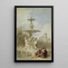La Fontaine sur le Prado Madrid - David Roberts — framed artwork on a wall