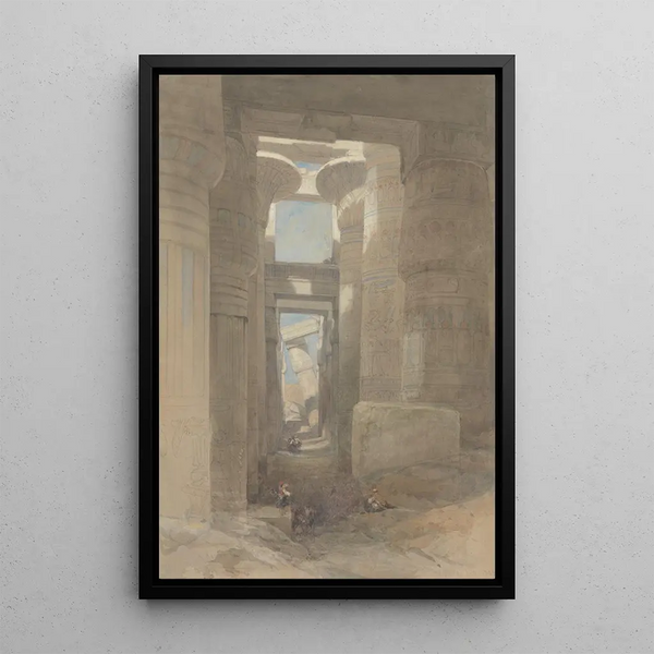 Le Grand Temple d'Amon Karnak La Salle Hypostyle - David Roberts — framed artwork on a wall