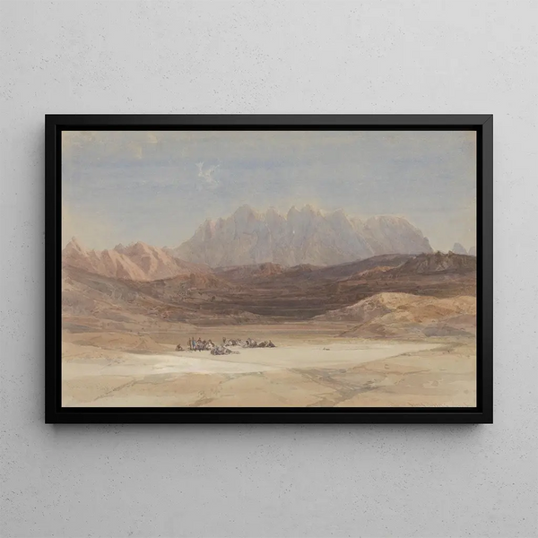 La Plaine d'El Raheh Mont Sinaï - David Roberts — framed artwork on a wall