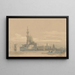 Les tombeaux des califes, Le Caire - David Roberts — framed artwork on a wall