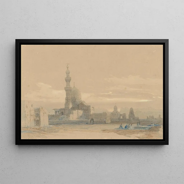 Les tombeaux des califes, Le Caire - David Roberts — framed artwork on a wall