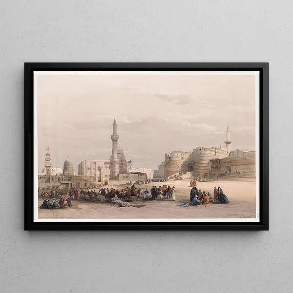 L'Entrée de la citadelle du Caire - David Roberts — framed artwork on a wall