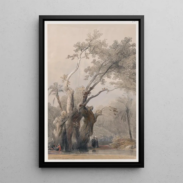 Reproduction of the painting L'arbre sacré de Metereah - David Roberts
