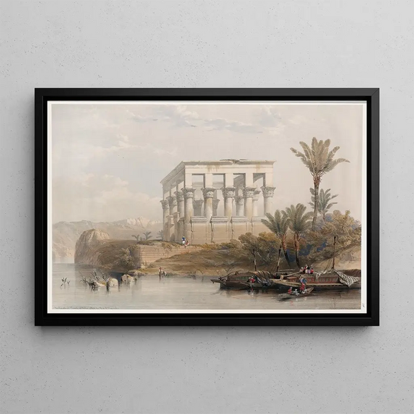 The Hypæthre Temple at Philae called the Pharaoh's Bed - David Roberts — framed artwork on a wall