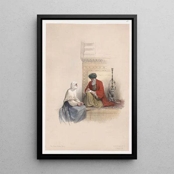 The Scribe in Cairo - David Roberts — framed artwork on a wall