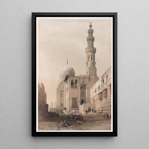 Tombs of the Caliphs Caliphate Cairo - David Roberts — framed artwork on a wall