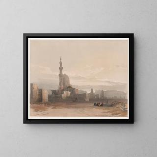 Tombeaux des califes du Caire - David Roberts — framed artwork on a wall