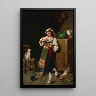 L'heure du souper - David Sani — framed artwork on a wall
