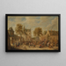 a Village Fair with Villagers Having Fun in a Town Square - David Teniers the Younger — framed artwork on a wall