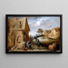 a peasant eating mussels - David Teniers the Younger — framed artwork on a wall