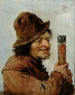 a peasant holding a glass - David Teniers the Younger — artwork view