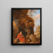 a landscape with Saint Jerome outside a cave - David Teniers the Younger — framed artwork on a wall