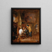 a tavern interior with roughnecks playing cards - David Teniers the Younger — framed artwork on a wall