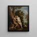 Adam and Eve in Paradise - David Teniers the Younger — framed artwork on a wall
