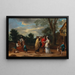 an elegant couple meeting a fortune-teller - David Teniers the Younger — framed artwork on a wall