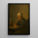 Reproduction of the painting of an old woman cutting tobacco - David Teniers the Younger