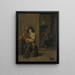 Player of Bagpipes in an Inn - David Teniers the Younger — framed artwork on a wall