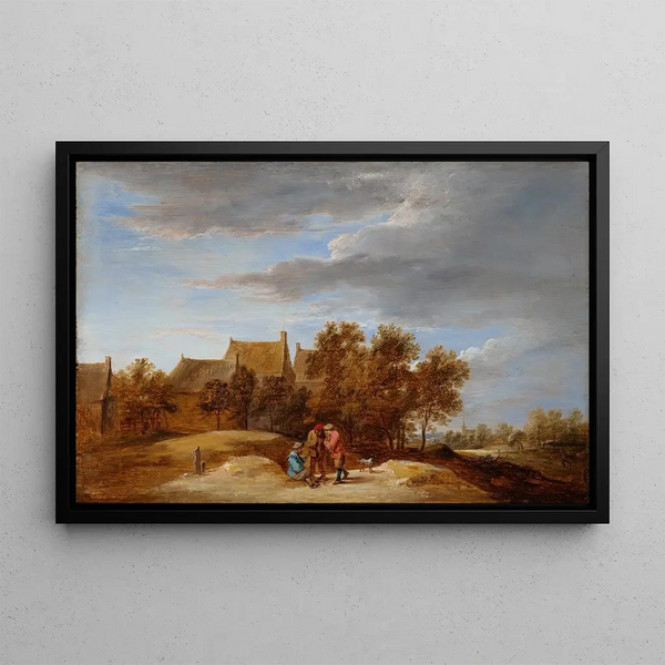 At the Edge of the Path - David Teniers the Younger — framed artwork on a wall