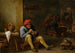 Farmhouse Painting in a Tavern Lighting His Pipe - David Teniers the Younger — artwork view
