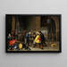 Guard Room with the Delivery of Saint Peter - David Teniers the Younger — framed artwork on a wall