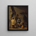 La tabagie - David Teniers the Younger — framed artwork on a wall