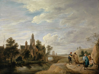 Landscape with Staffage Figures - David Teniers the Younger — artwork view