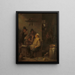 Mason smoking with his companions in a tavern - David Teniers the Younger — framed artwork on a wall