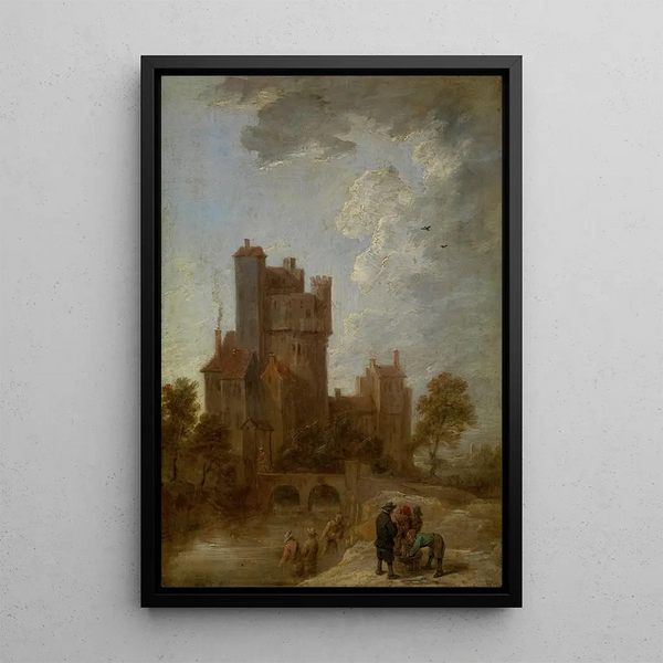 Morning Painting - David Teniers the Younger — framed artwork on a wall
