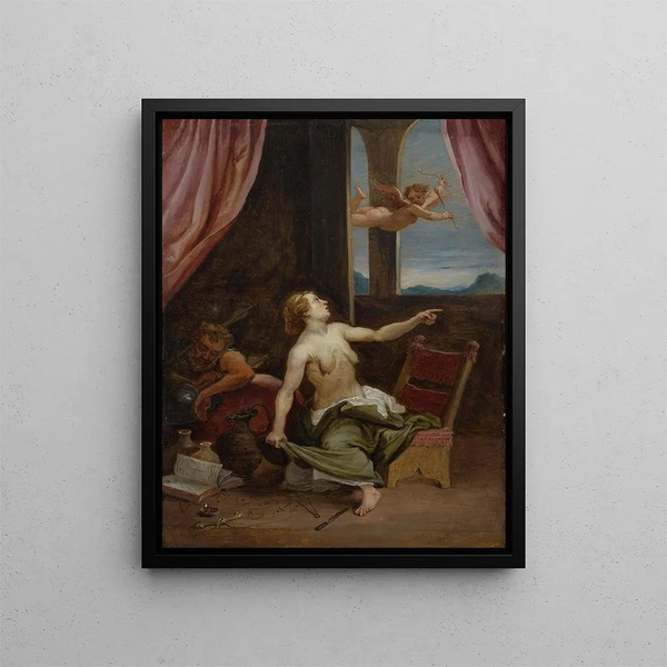 La vieillesse à la recherche de la jeunesse - David Teniers le Jeune — framed artwork on a wall