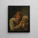 Old man and woman - David Teniers the Younger — framed artwork on a wall